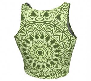 
            
                Load image into Gallery viewer, Green Mandala Athletic Crop Top
            
        