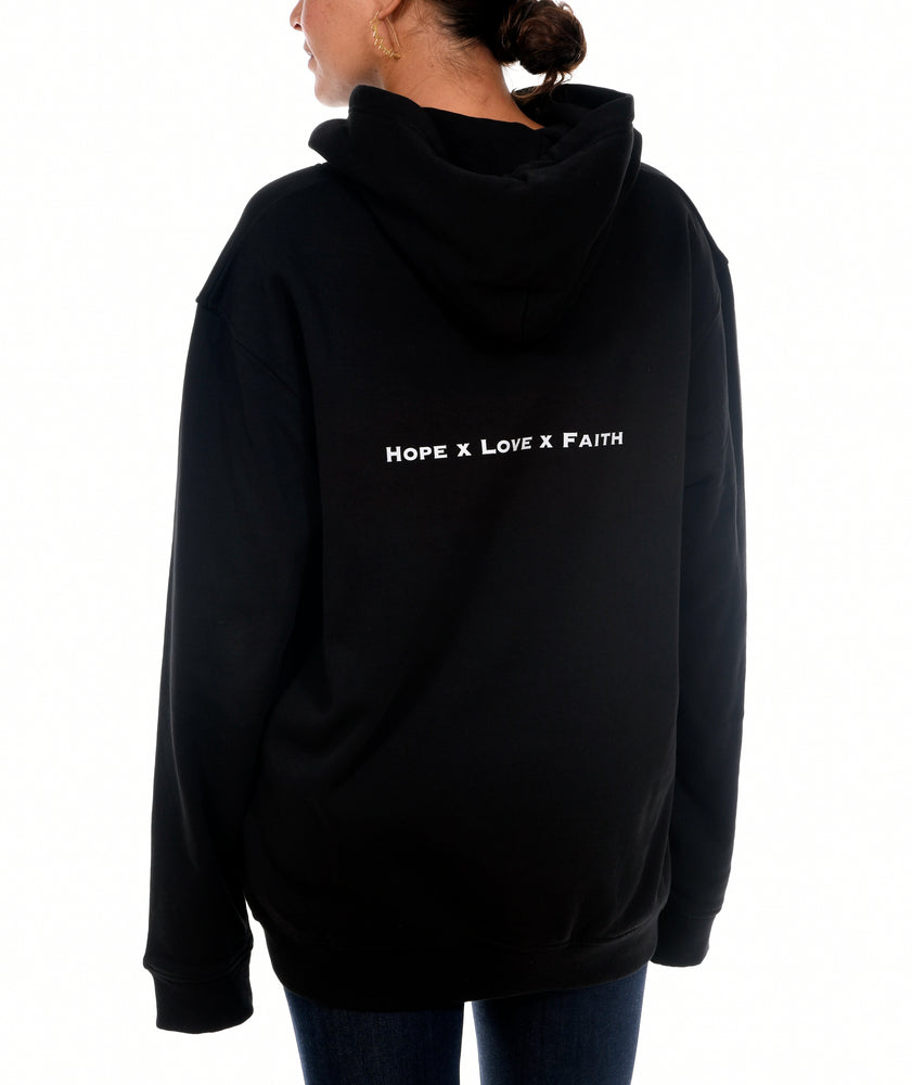 Hope X Love X Faith Hoodie Black