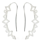Mahina Crescent Moon Earrings Silver