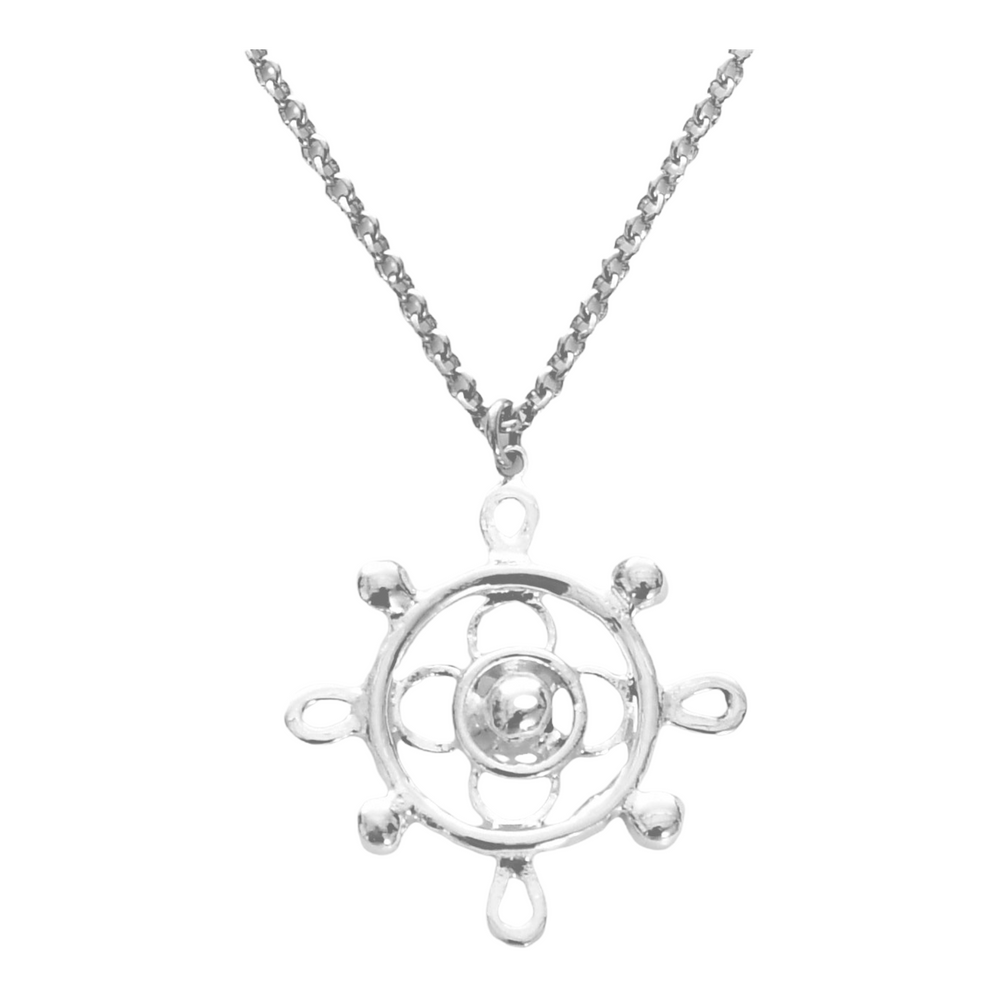 
            
                Load image into Gallery viewer, Compass Navigation Pendant Silver
            
        