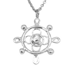 Compass Navigation Pendant Silver