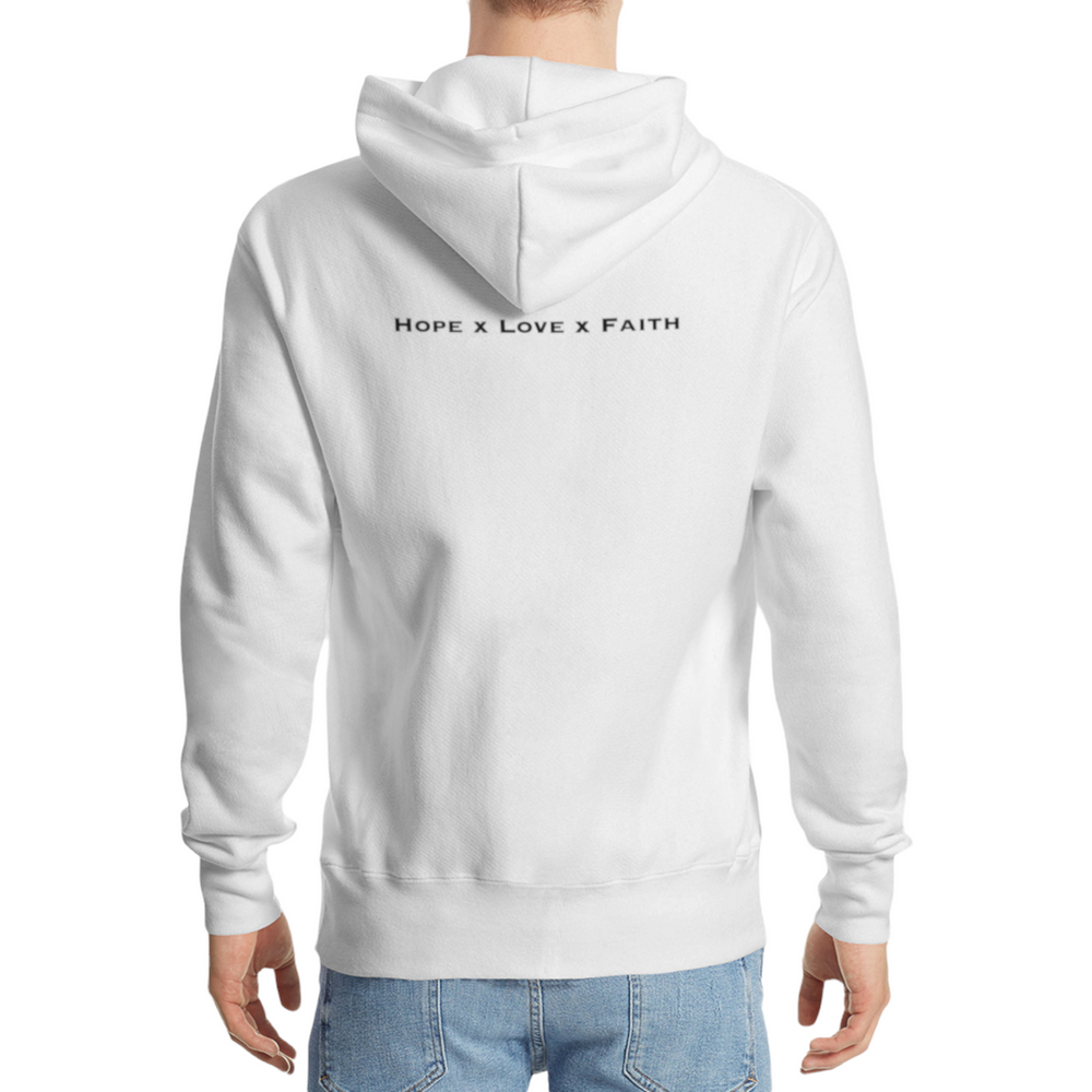 Hope X Faith X Love Unisex Hoodie White